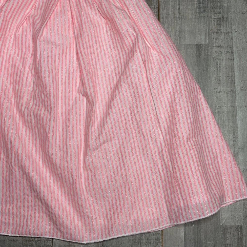 Just One You Carter's Toddler Girls Pink White Striped Metallic Dress 3T 551G189